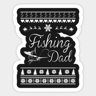 Merry Christmas FISHING DAD Sticker